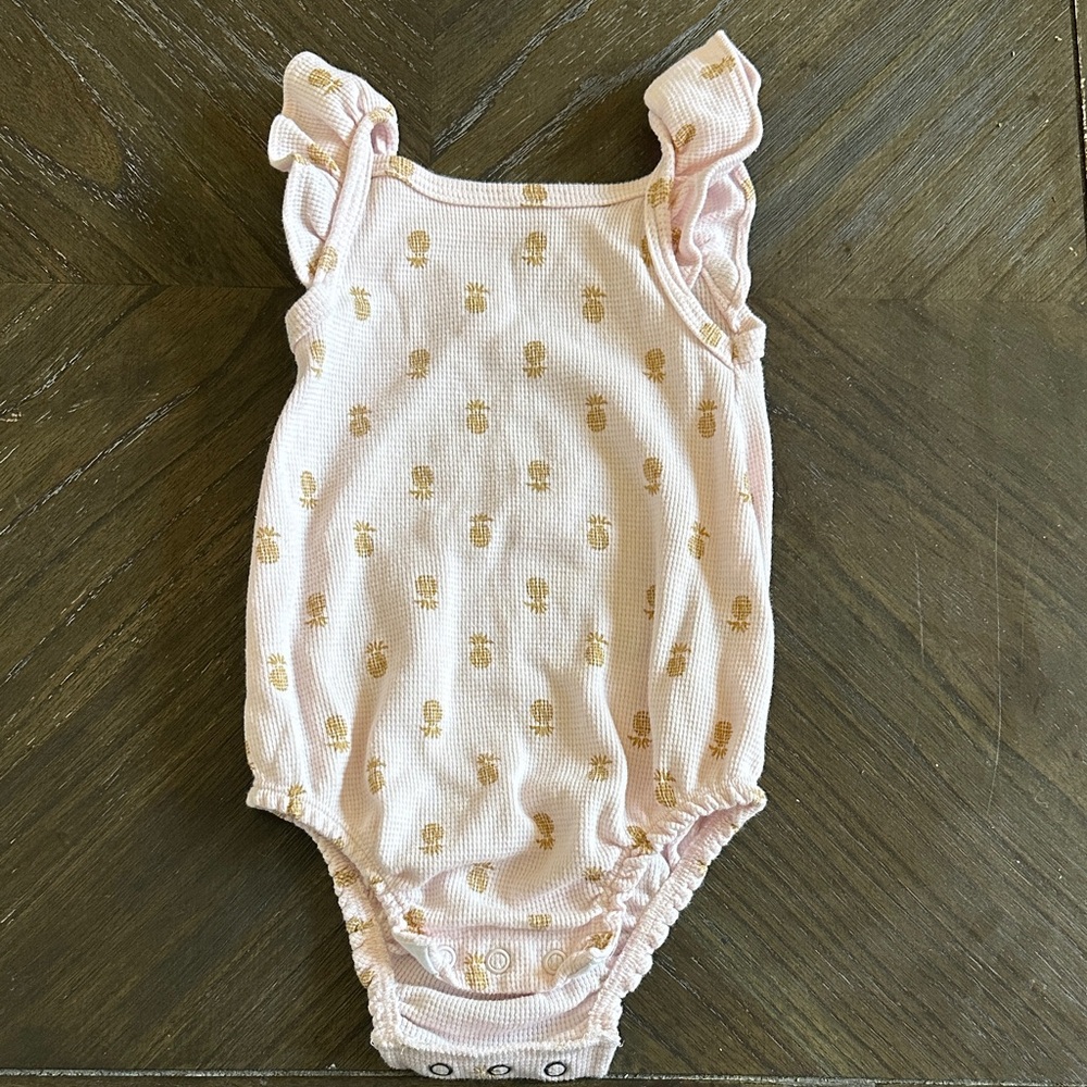 Carter's Pink Bodysuit with Gold Accents
